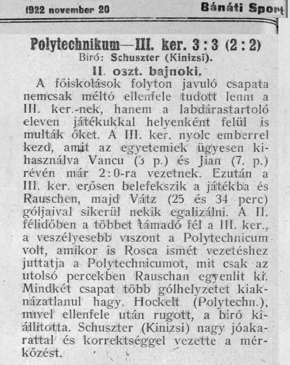 Politehnica - III. Ker Timisoara