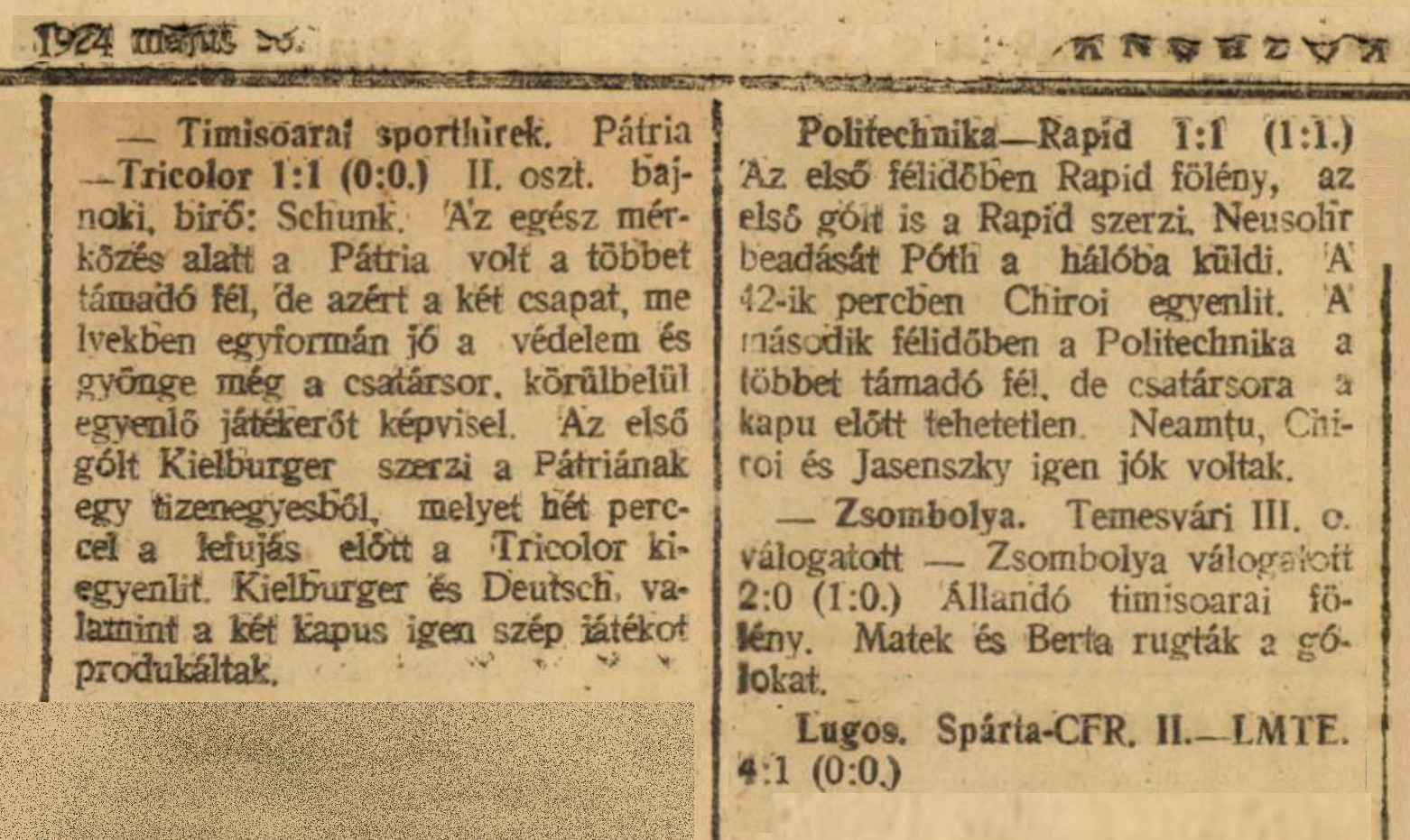 Politehnica - Rapid Timisoara