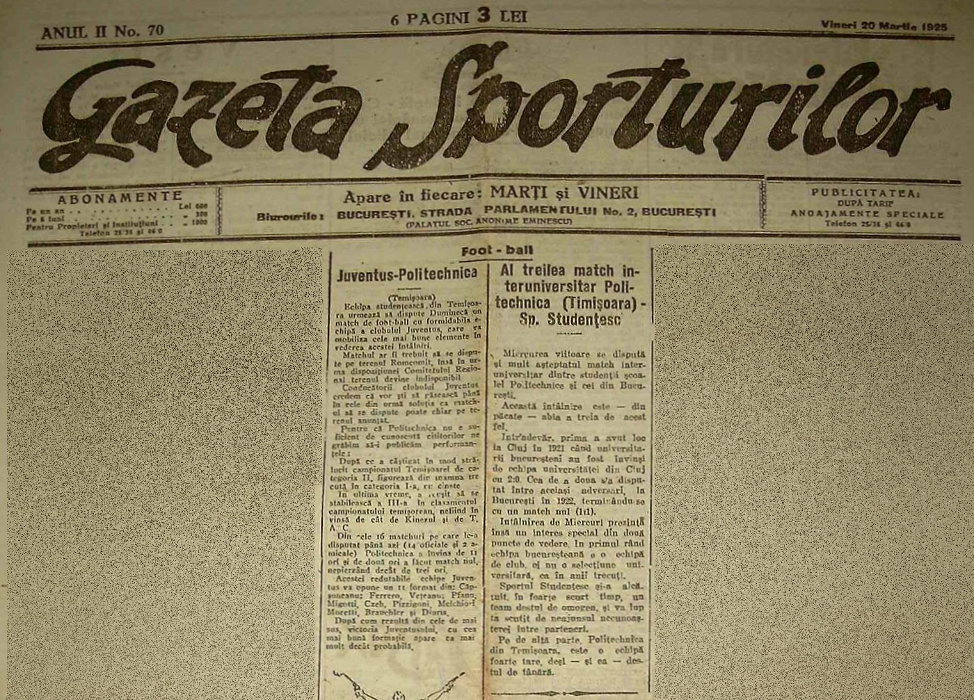 Politehnica - Juventus Bucuresti
