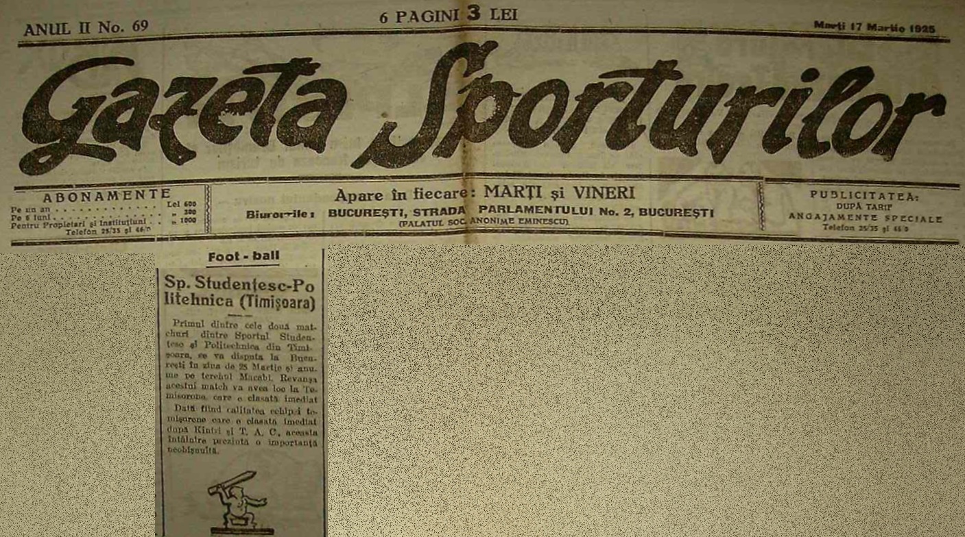 Politehnica - Sportul Studentesc Bucuresti