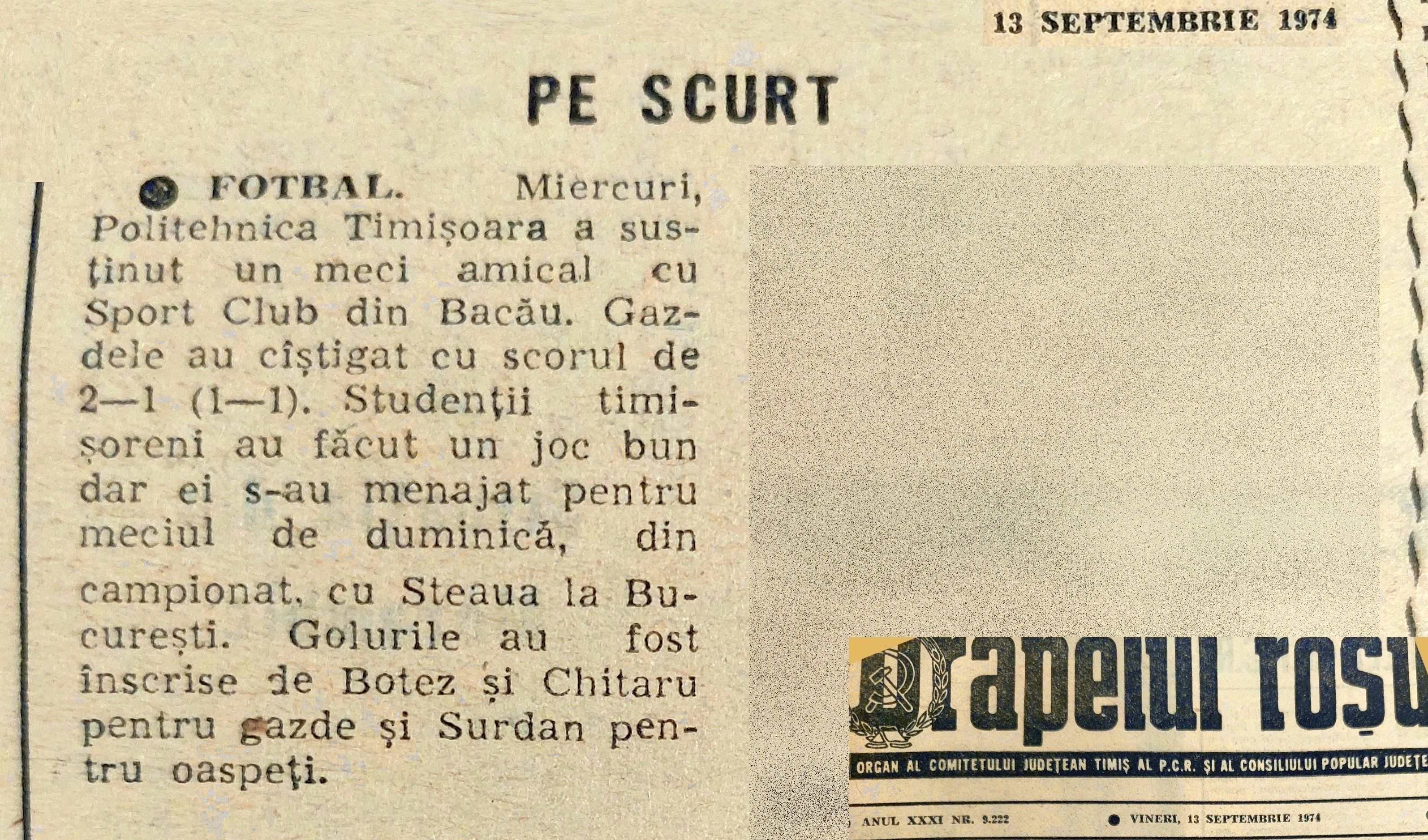 Politehnica - SC Bacau