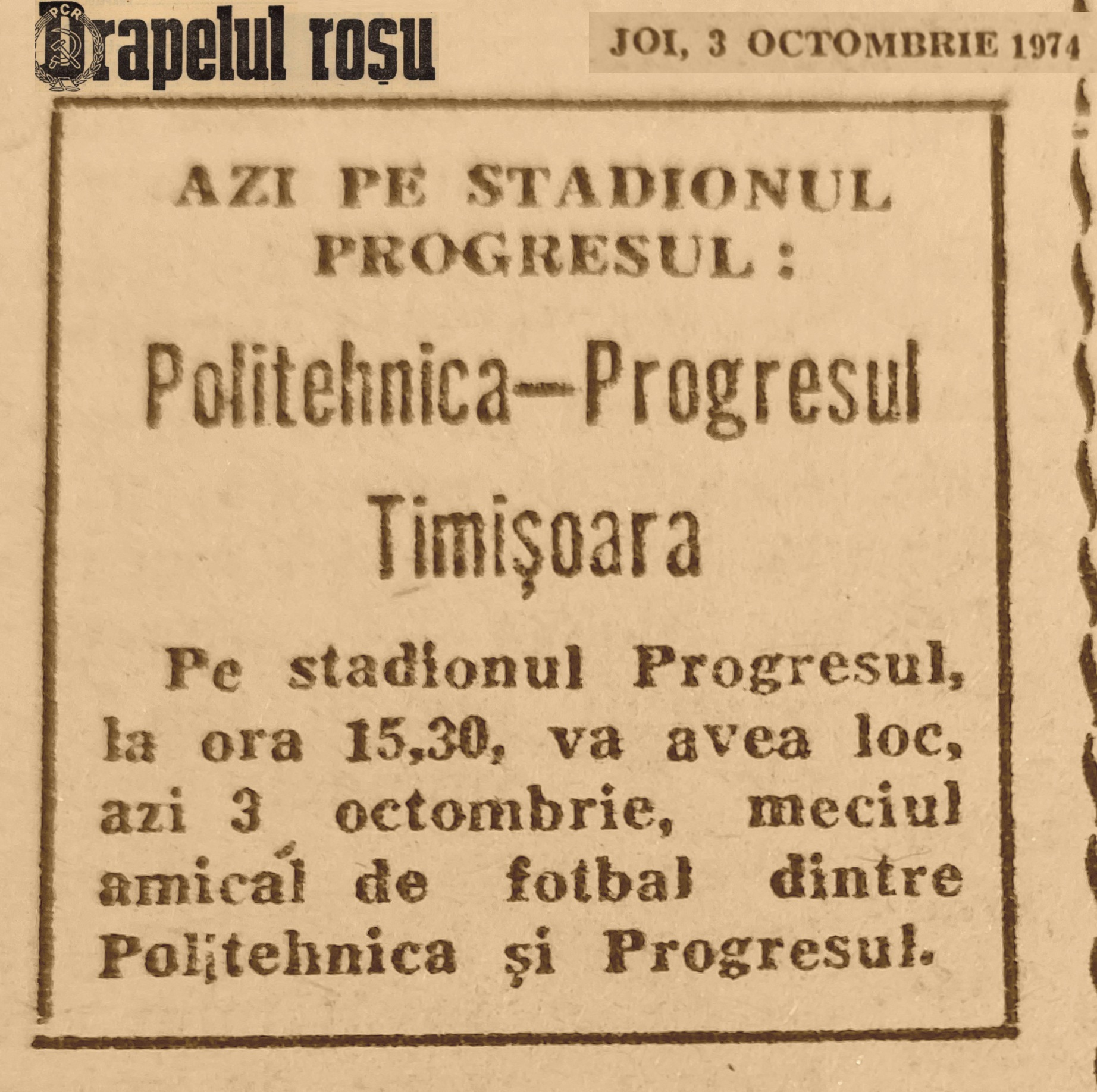 Politehnica - Progresul Timisoara