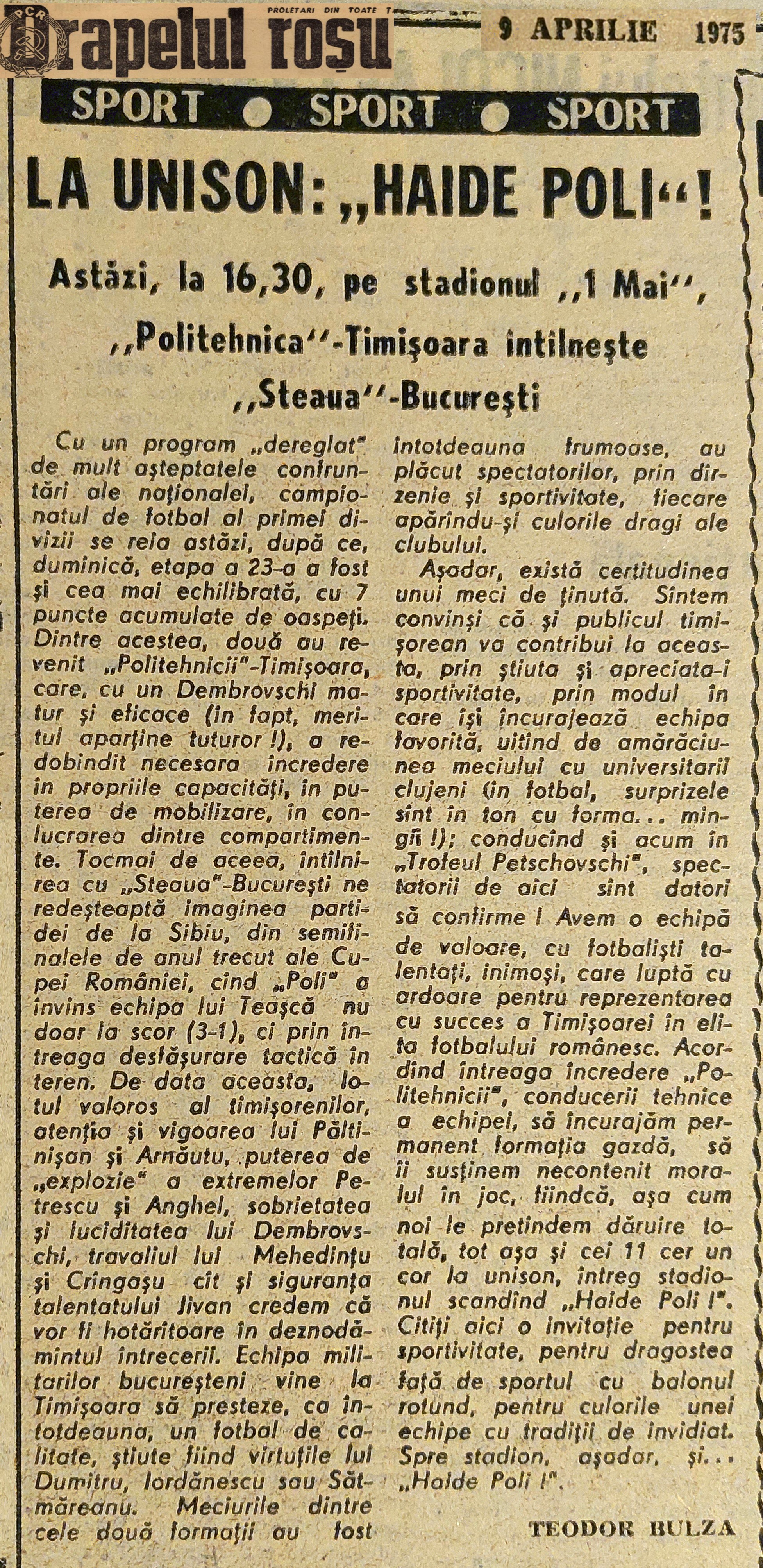 Politehnica - Steaua Bucuresti